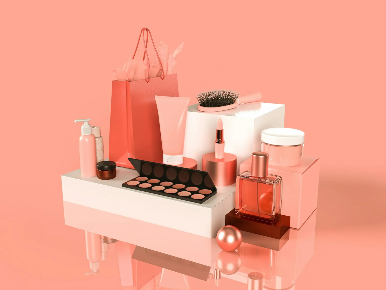 beauty products shelf retail