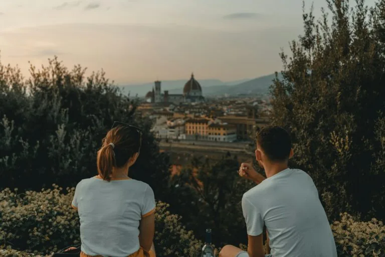 couple planning travel vacation budget