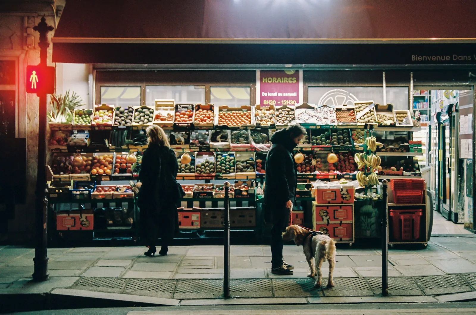 customers shopping grocery store