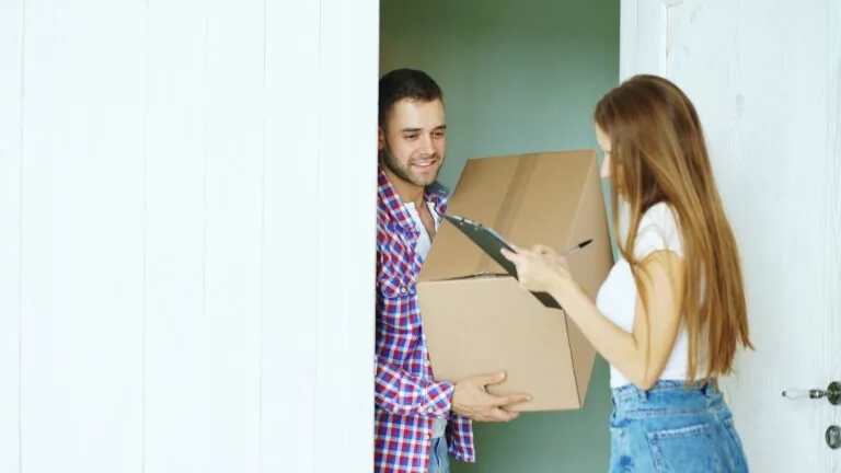 fast delivery package arrival home