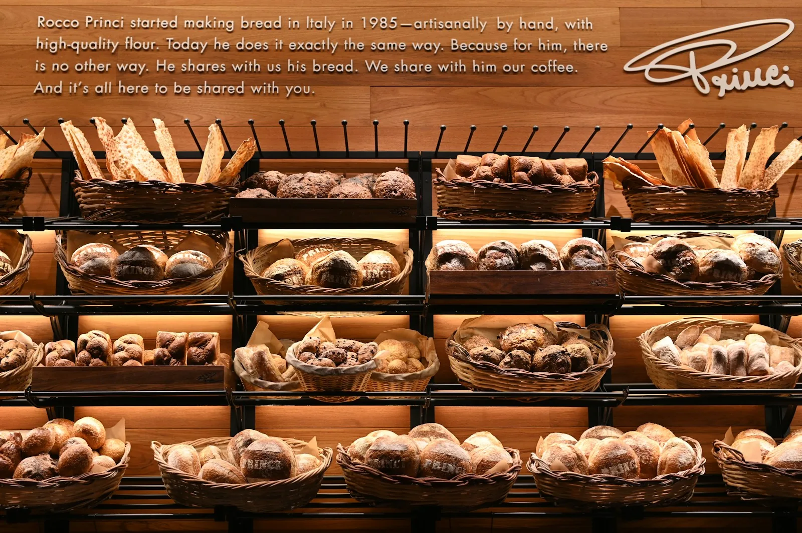 freshly baked goods in baskets risers