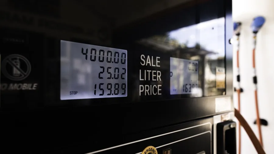 gas station fuel prices sign