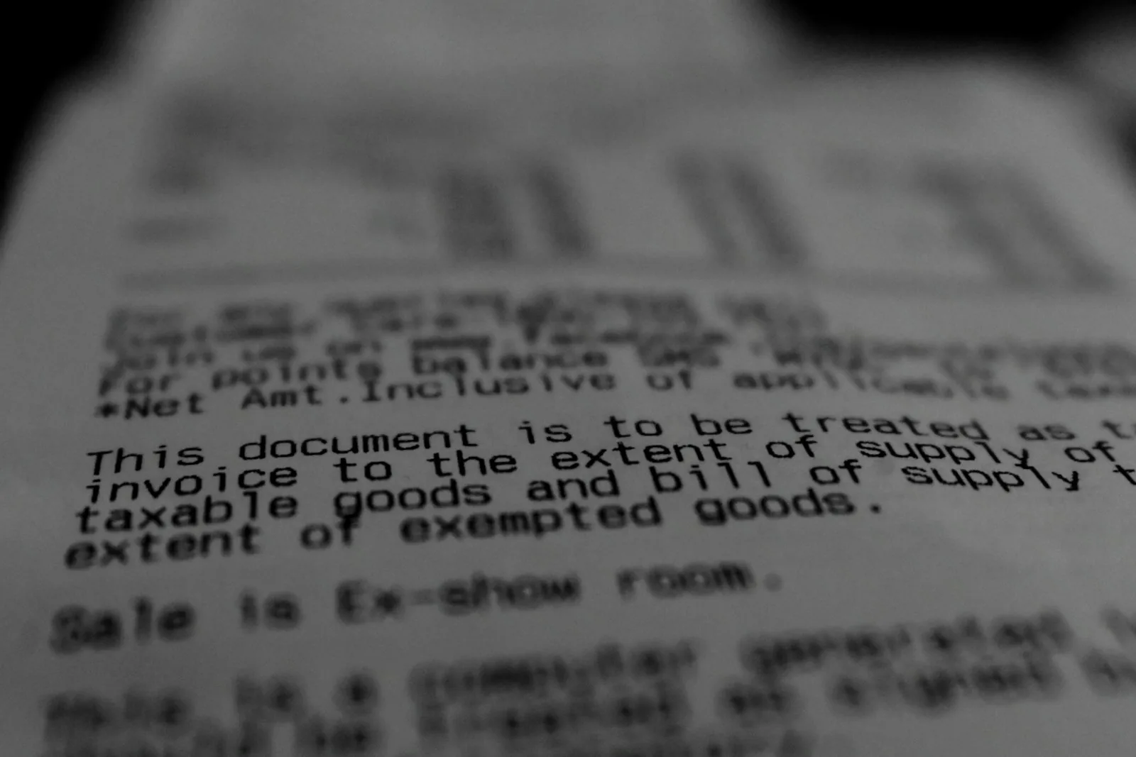 grocery shopping sale receipts