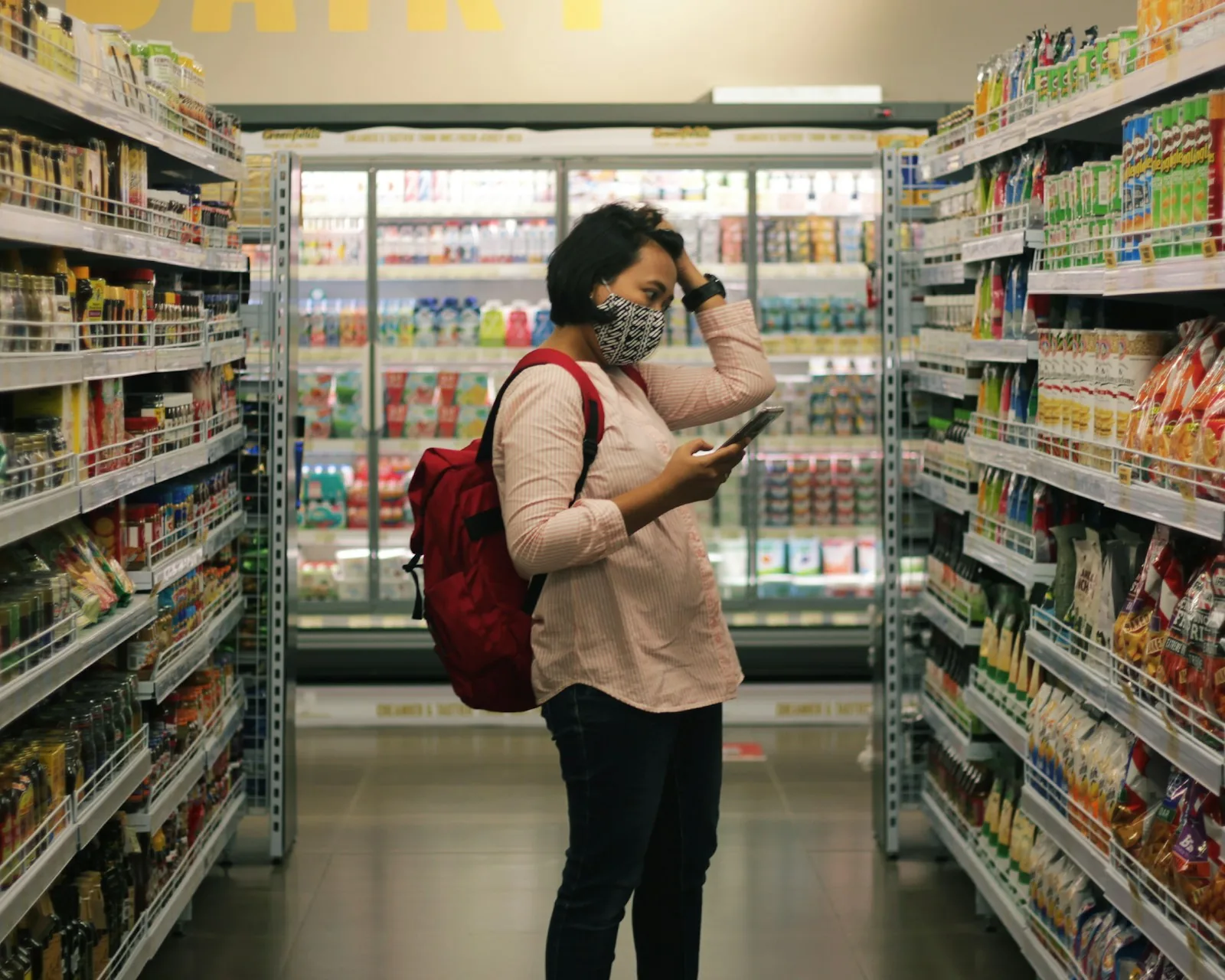 grocery store customer shopping