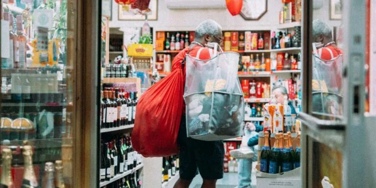 grocery store shopping bags