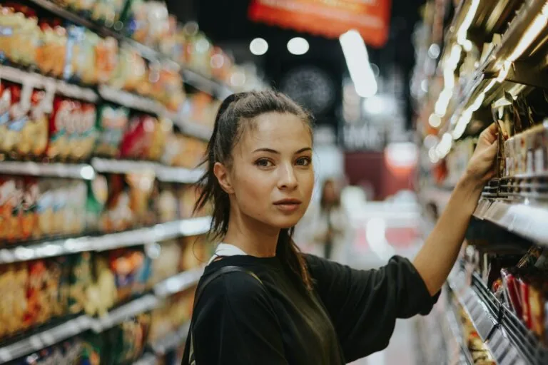 grocery store shopping customer