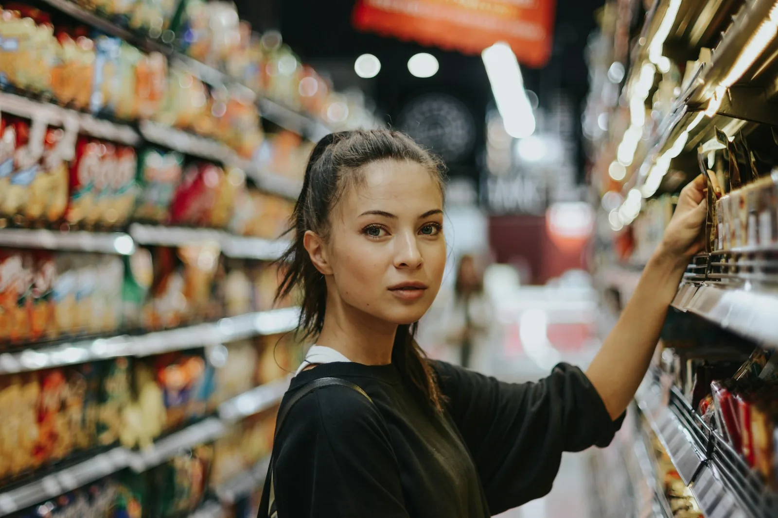 grocery store shopping customer