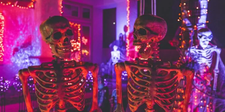 Halloween decorations family celebration shopping