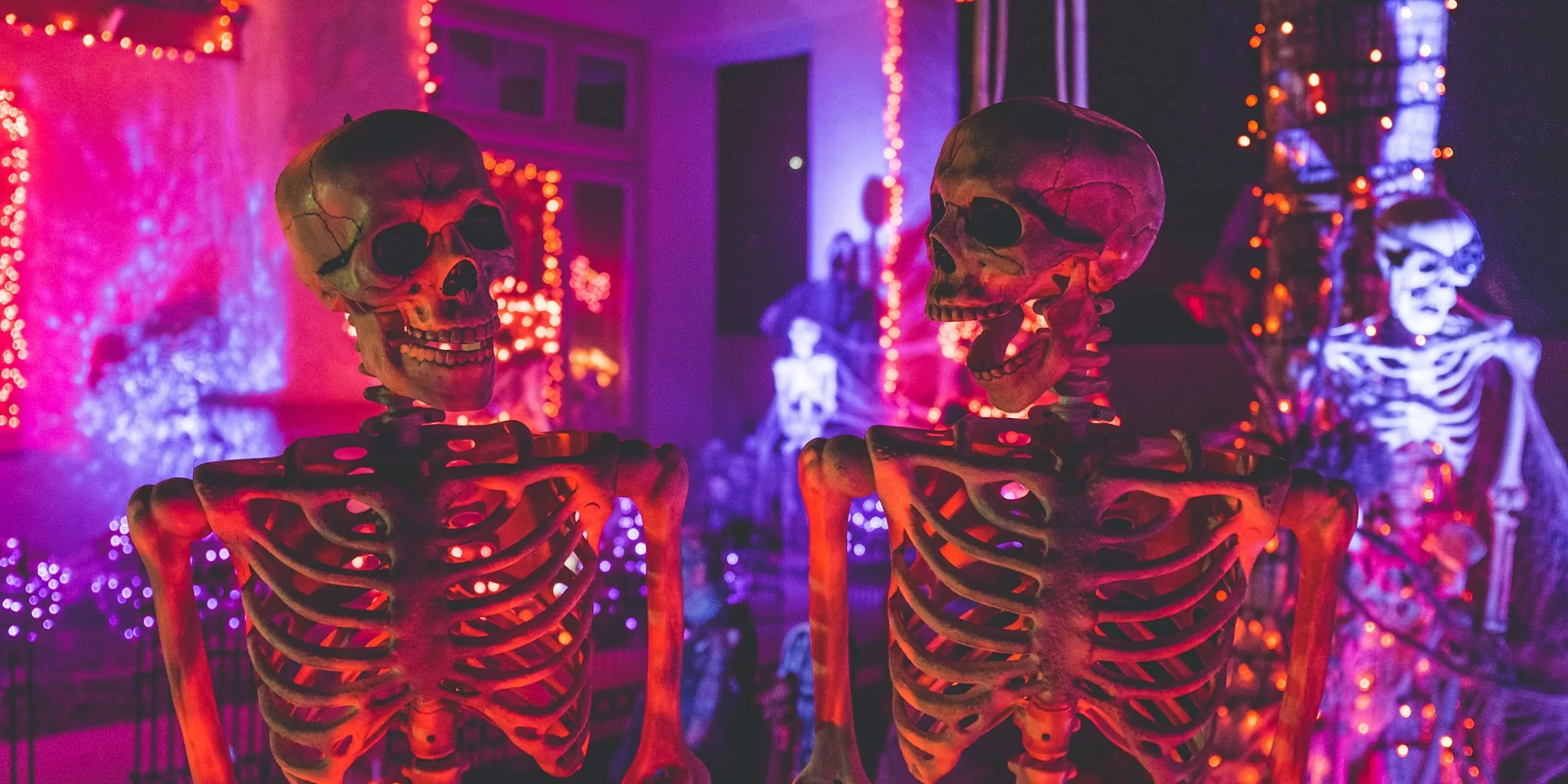 Halloween decorations family celebration shopping