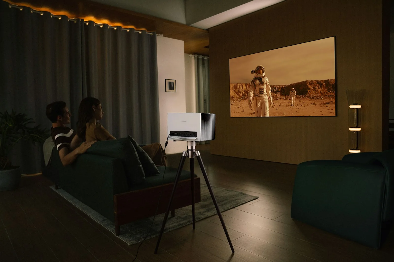home theater room projector screen