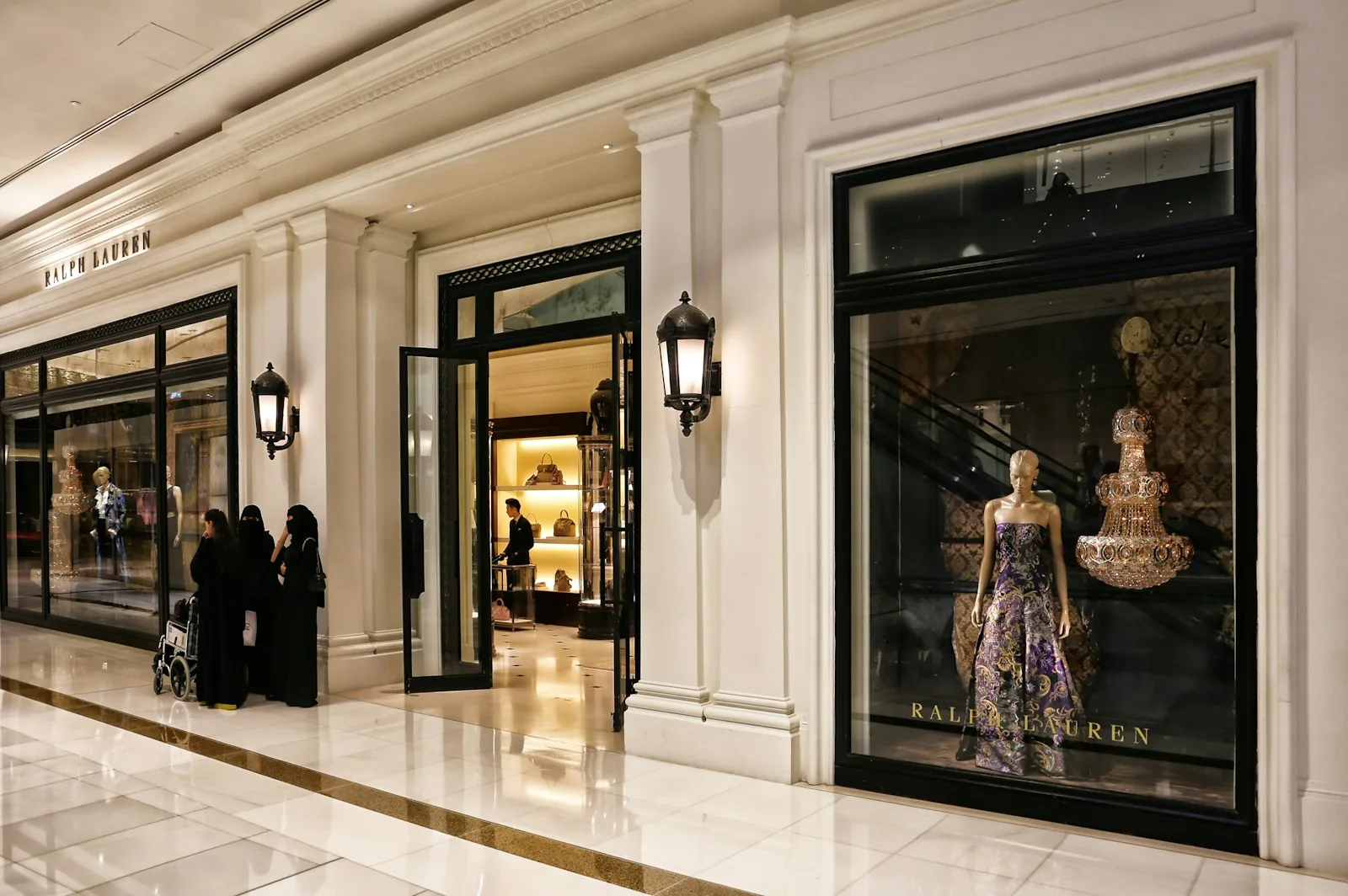 luxury retail shoppers browsing