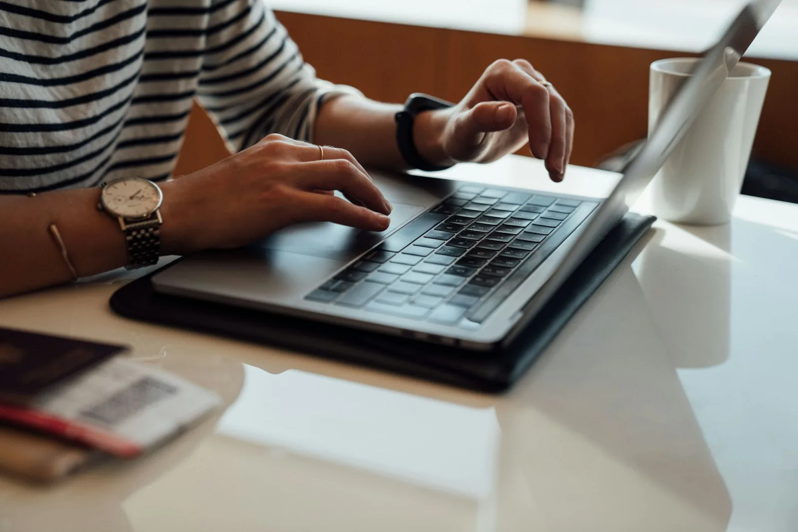 online shopping on laptop
