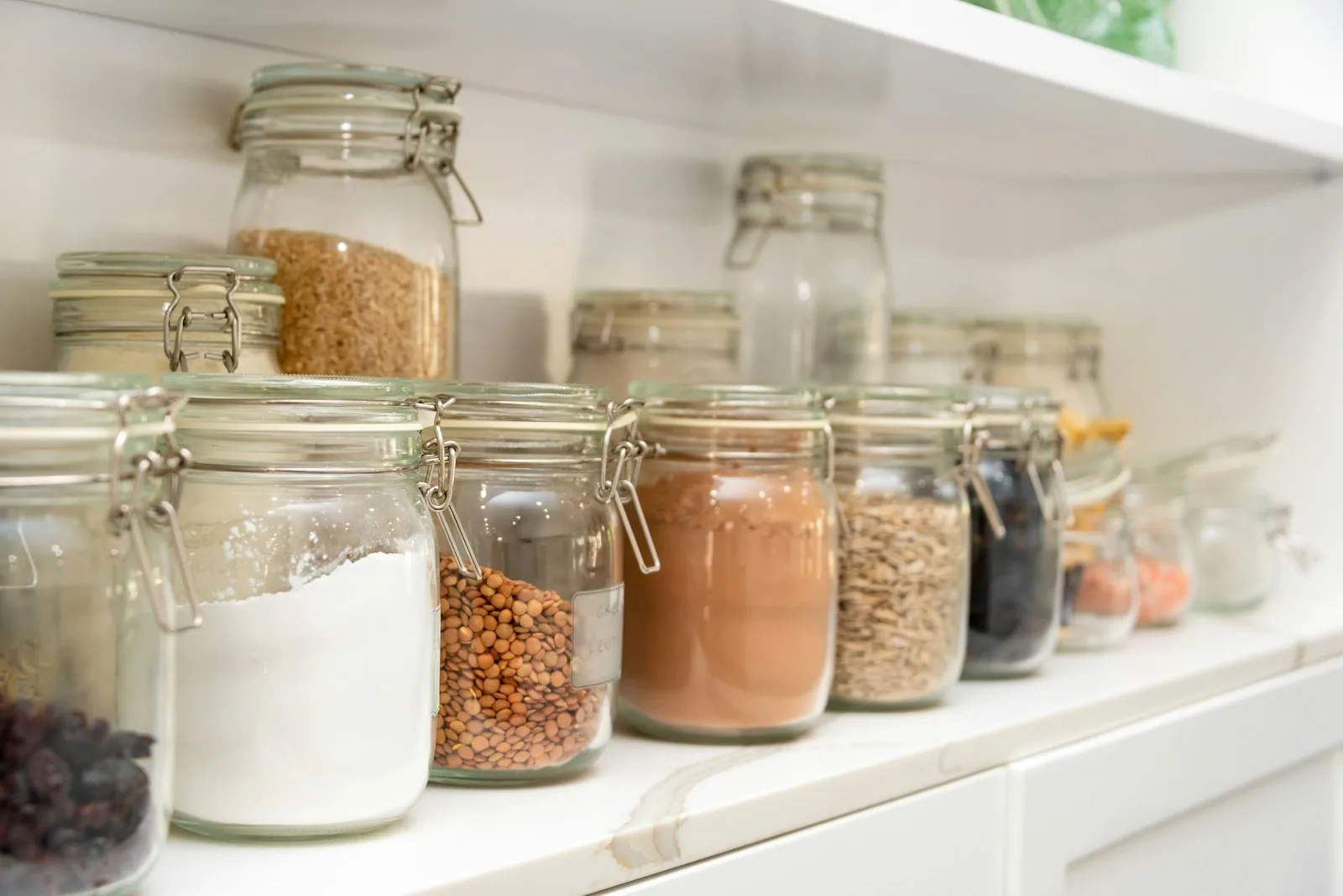 organizing pantry with bulk items