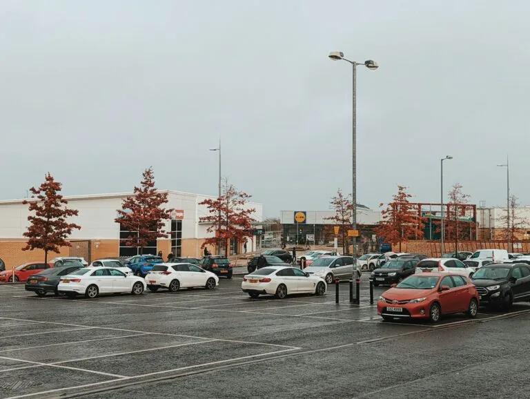 parking lot shopping area