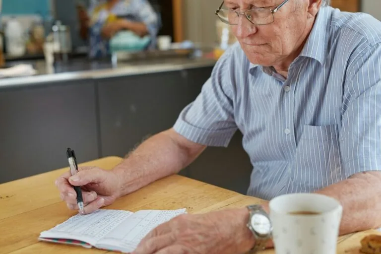 senior adult retirement planning paperwork