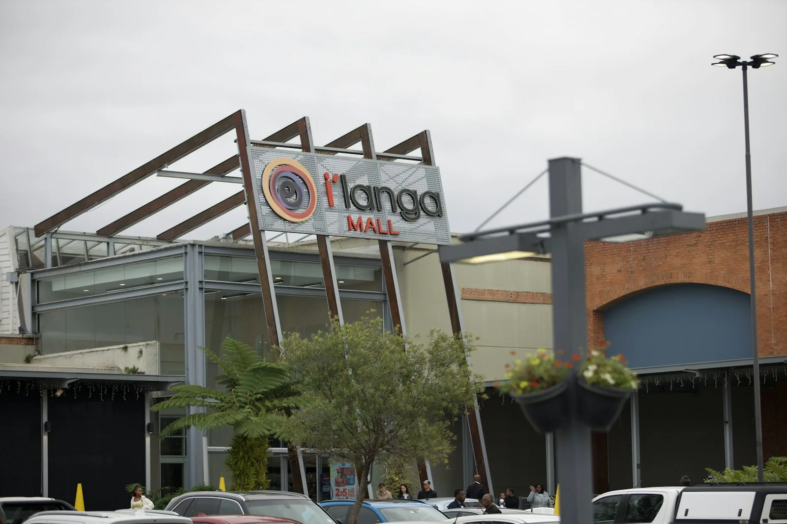 shopping mall parking lot entrance