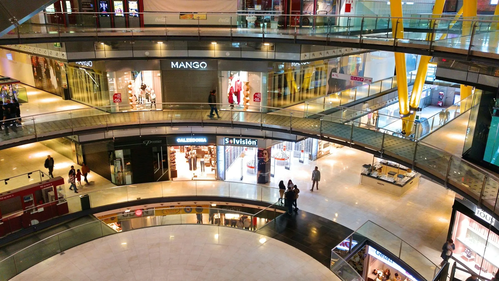 shopping mall retail stores modern