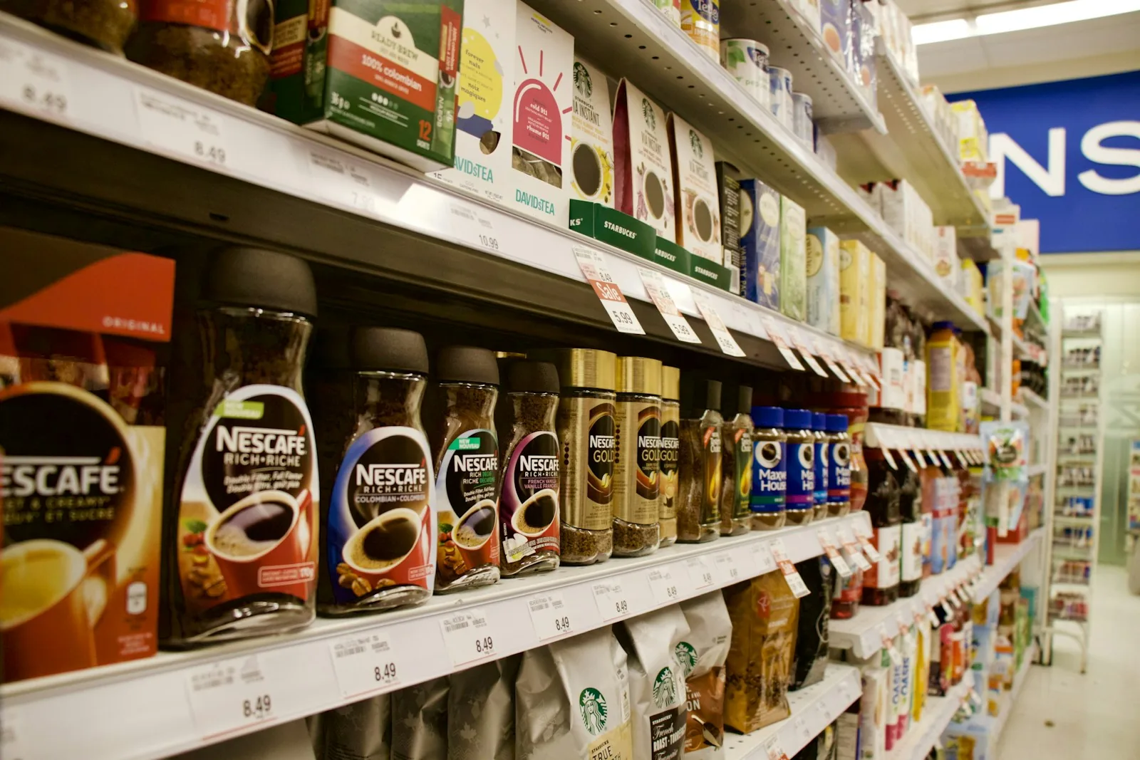 store shelves products stocked