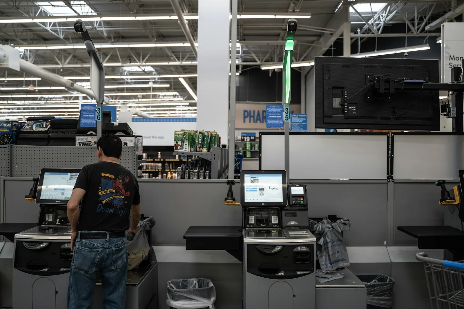 supermarket checkout registers