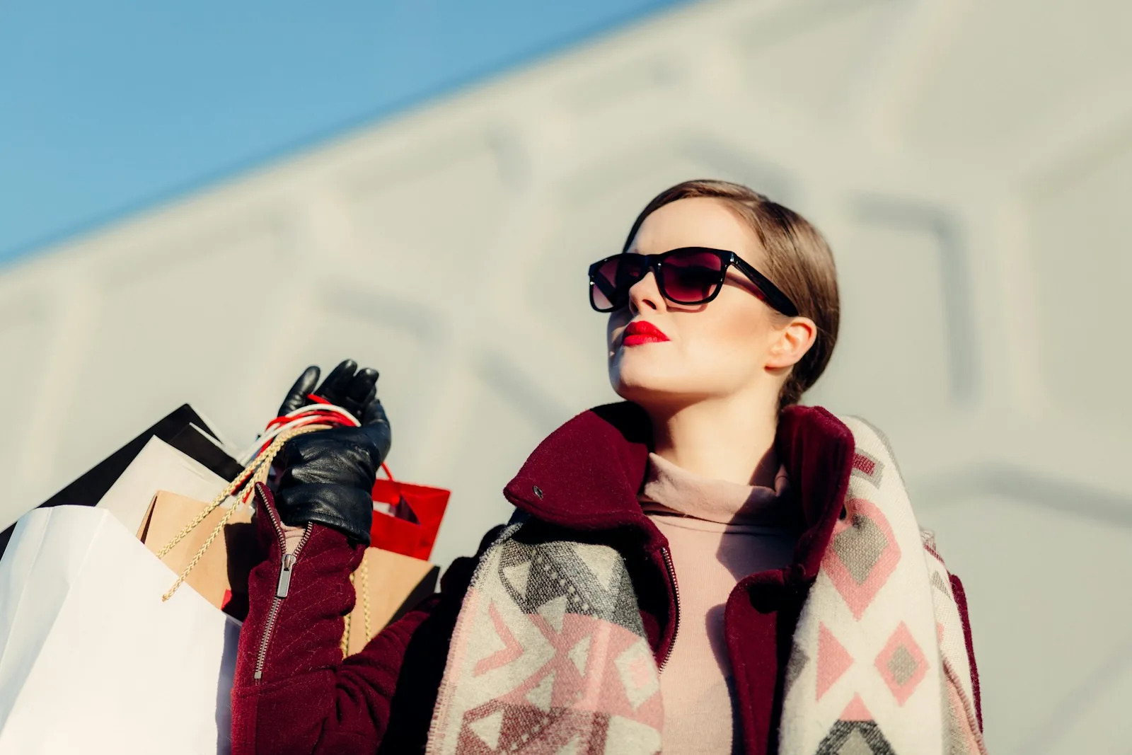 woman shopping beauty products