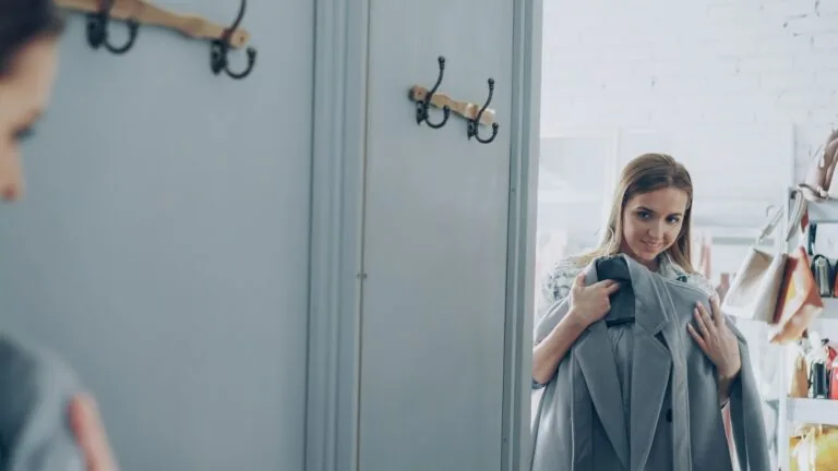 woman trying on clothes personalized styling
