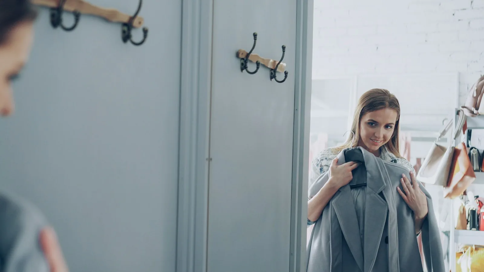 woman trying on clothes personalized styling